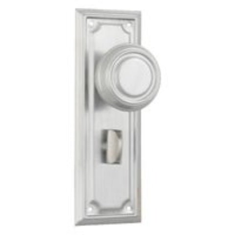 Tradco Edwardian Door Knob on Rectangular Backplate - Customise to your needs - primehardware