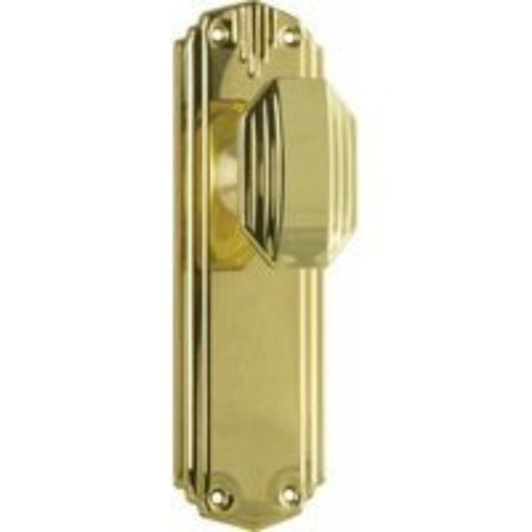 Tradco Napier Art Deco Door Knob on Backplate - Customise your needs - primehardware
