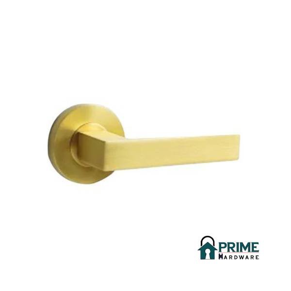 AUSTYLE LINEAR LEVER INTEGRATED PASSAGE/PRIVACY SATIN BRASS 93580 - primehardware