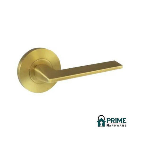 AUSTYLE TAPERED LEVER INTEGRATED PASSAGE/PRIVACY SATIN BRASS 93585 - primehardware