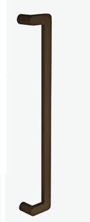 Bronze door handle on a white background