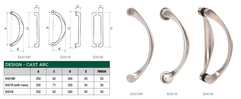 Scope Entrance Handles “Cast Arc”