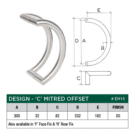 Scope Entrance Handles “C” Mitre Offset