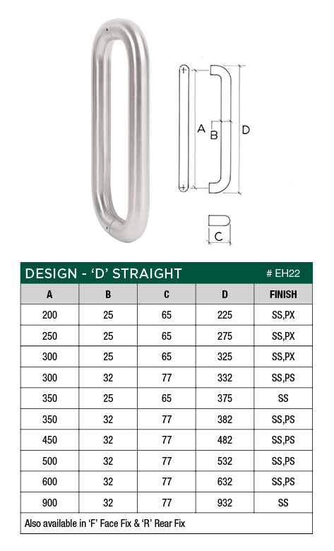 Scope Entrance Handles “D” Straight