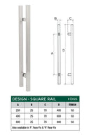 Scope Entrance Handles Da “Sq Rail” - primehardware