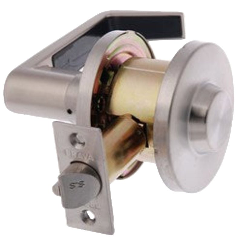 Brava Metro El Series Communicating Lever Set With Internal Lever And External Blank Rose 70mm Backset Satin Chrome - El6052sc70