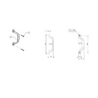 EMRO OFFSET PULL HANDLE 135A - AVAILABLE IN CHROME PLATED AND SATIN POWDER COATED - primehardware