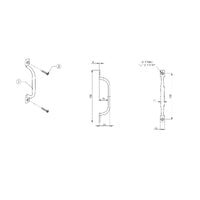 EMRO STRAIGHT PULL HANDLE 138 - AVAILABLE IN CHROME PLATED AND SATIN POWDER COATED - primehardware