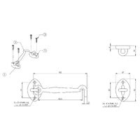 EMRO CABIN HOOK 100MM CHROME PLATED 141CPCD - primehardware