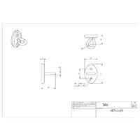 EMRO 146SS RETAINER SATIN STAINLESS STEEL - primehardware