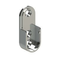 EMRO 310CPPP OVAL TUBE END SUPPORT POLYPACK CHROME 15MMX30MM Pack of 10 - primehardware