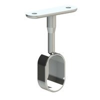 EMRO 313CPPP OVAL TUBE END HANGING SUPPORT POLYPACK CHROME 15MM X 30MM Pack of 10 - primehardware