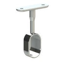 EMRO 313CPPP OVAL TUBE END HANGING SUPPORT POLYPACK CHROME 15MM X 30MM Pack of 10 - primehardware