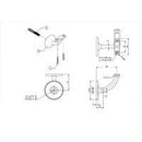 EMRO 442 STAIR HAND RAIL BRACKET CENTRE CONCEALED FIX 60MM - AVAILABLE IN VARIOUS FINISHES - primehardware