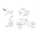 EMRO STAIR HAND RAIL BRACKET EXTENDED CENTER 80MM BRUSHED GOLD 443BGPP - primehardware