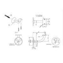 EMRO 443 STAIR HAND RAIL BRACKET EXTENDED CENTRE CONCEALED FIX 80MM - AVAILABLE IN VARIOUS FINISHES - primehardware