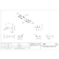 EMRO EXTENDED DOOR CLIP WHITE 70MM 450WHS - primehardware
