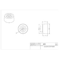 EMRO 452WH DOOR STOP RISER WHITE 12MM