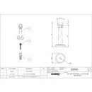 EMRO DOOR STOP WALL MOUNTED 78MM SATIN STAINLESS STEEL 50006 - primehardware