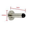 EMRO DOOR STOP DOOR MOUNTED 75MM SATIN STAINLESS STEEL 50007 - primehardware