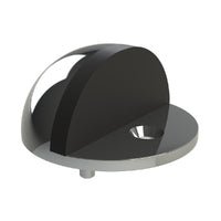 EMRO DOOR STOP HALF MOON FLOOR MOUNTED - AVAILABLE IN VARIOUS FINISHES - primehardware