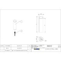 EMRO DOOR STOP WALL MOUNTED 75MM MATT BLACK 50012MB - primehardware