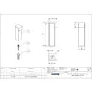 EMRO DOOR STOP WALL / FLOOR MOUNTED 20X75MM MATT BLACK 50014MB - primehardware