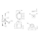 EMRO DOOR STOP MAGNETIC FLOOR MOUNTED SATIN ZINC ALLOY 50016 - primehardware