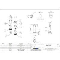 EMRO MAGNETIC DOOR STOP ROUND ADJUSTABLE 83 - 90MM MATT BLACK 50018RMB - primehardware
