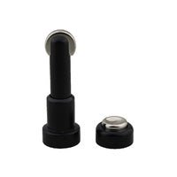 EMRO MAGNETIC DOOR STOP ROUND ADJUSTABLE 83 - 90MM MATT BLACK 50018RMB - primehardware