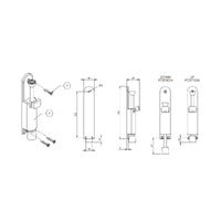 EMRO DOOR HOLDER 160MM PLUNGER FOOT OPERATED SATIN ZINC ALLOY 50019 - primehardware