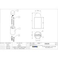 EMRO DOOR STOP 50028 WALL MOUNTED 35X77MM SATIN PEARL - primehardware