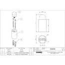 EMRO DOOR STOP 50028 WALL MOUNTED 35X77MM SATIN PEARL - primehardware