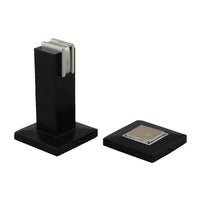 EMRO MAGNETIC DOOR STOP 50030MB SQUARE 81MM MATT BLACK - primehardware