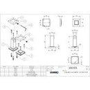 EMRO MAGNETIC DOOR STOP SQUARE 81MM SATIN 50030 - primehardware