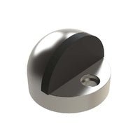 EMRO 51102 DOOR STOP HALF MOON FLOOR MOUNTED TYPE SATIN STAINLESS STEEL 12MM - primehardware