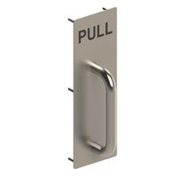 EMRO C12222NH PULL PLATE WITH HANDLE - NO HOLES SATIN STAINLESS STEEL - primehardware