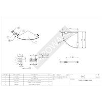 EMRO GLCCP TEMPERED GLASS CORNER SHELF CHROME 230MM - primehardware