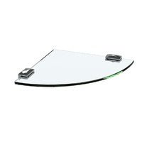 EMRO GLCCP TEMPERED GLASS CORNER SHELF CHROME 230MM - primehardware