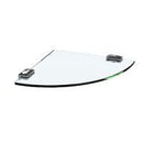 EMRO GLCCP TEMPERED GLASS CORNER SHELF CHROME 230MM - primehardware
