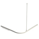 EMRO SHOWER TRACK WITH SUPPORT AND HOOKS - AVAILABLE IN CLEAR ANODISED AND WHITE POWDER COAT - primehardware