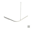 EMRO SHOWER TRACK WITH SUPPORT AND HOOKS - AVAILABLE IN CLEAR ANODISED AND WHITE POWDER COAT - primehardware