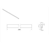 EMRO SHOWER CURTAIN TRACK ONLY SCA2000 - AVAILABLE IN CLEAR ANODISED AND WHITE POWDER COAT - primehardware