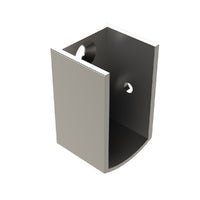 EMRO WALL MOUNTING END BRACKETS PAIR SCAEND - AVAILABLE IN CLEAR ANODISED AND WHITE POWDER COAT - primehardware