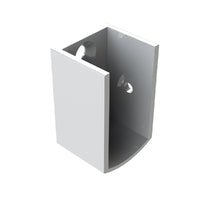 EMRO WALL MOUNTING END BRACKETS PAIR SCAEND - AVAILABLE IN CLEAR ANODISED AND WHITE POWDER COAT - primehardware