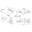 EMRO CEILING SUPPORT CONCEALED 900MM POLISHED STAINLESS STEEL SCS25900 - primehardware