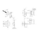 EMRO EXTENDED CONCEALED FLAT TOP BRACKET 80MM EXTENSION - AVAILABLE IN BRUSHED AND POLISHED STAINLESS STEEL - primehardware