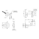 EMRO EXTENDED CONCEALED CURVED TOP BRACKET 80MM EXTENSION - AVAILABLE IN BRUSHED AND POLISHED STAINLESS STEEL - primehardware