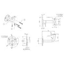 EMRO EXTENDED EXPOSED FLAT TOP BRACKET 80MM EXTENSION - AVAILABLE IN VARIOUS FINISHES - primehardware