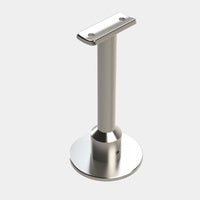 EMRO SS4455120CT DELUXE CONCEALED STRAIGHT BRACKET BRUSHED STAINLESS STEEL - primehardware